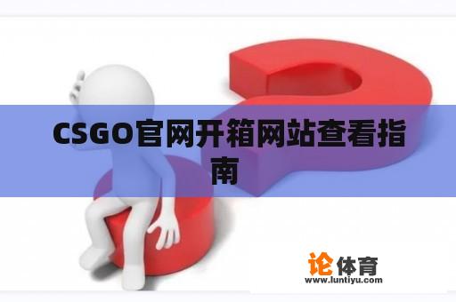 CSGO官网开箱网站查看指南 