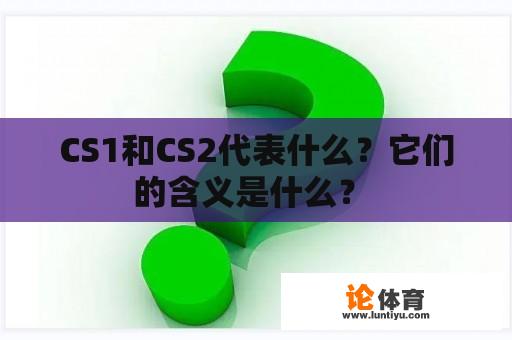 CS1和CS2代表什么？它们的含义是什么？ 