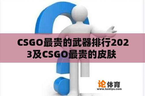 CSGO最贵的武器排行2023及CSGO最贵的皮肤 