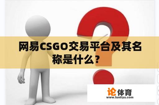 网易CSGO交易平台及其名称是什么？ 