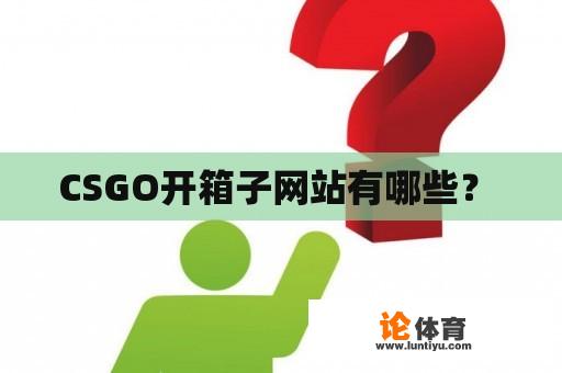 CSGO开箱子网站有哪些？ 