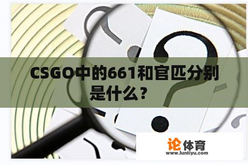 CSGO中的661和官匹分别是什么？ 