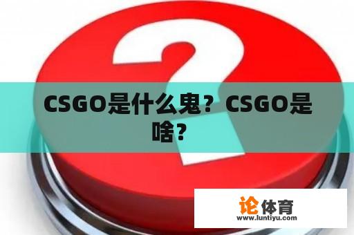 CSGO是什么鬼？CSGO是啥？ 