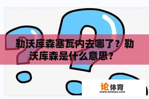 勒沃库森塞瓦内去哪了？勒沃库森是什么意思？ 