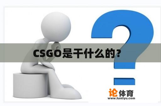 CSGO是干什么的？ 