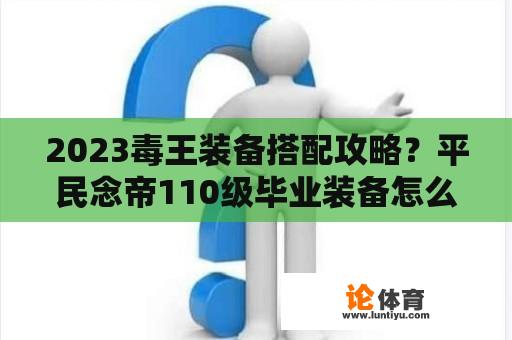 2023毒王装备搭配攻略？平民念帝110级毕业装备怎么搭配？