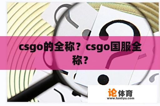 csgo的全称？csgo国服全称？