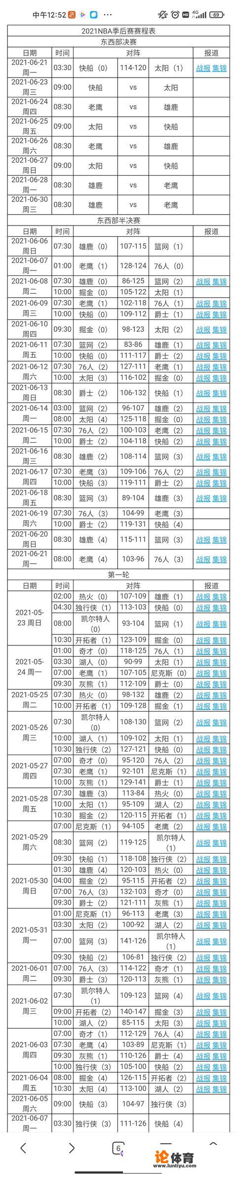 nbl前几可以进季后赛？nbn季后赛赛程表2021？