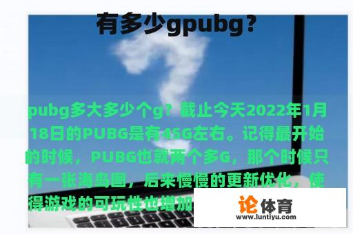 有多少gpubg? 有多少gpubg?