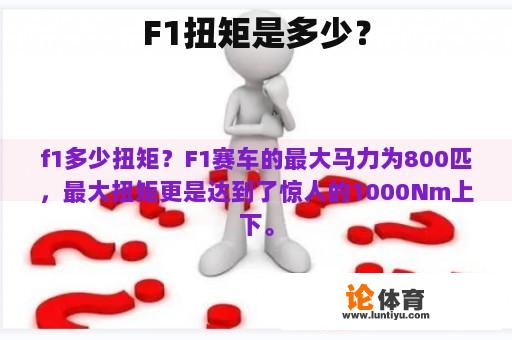 F1扭矩是多少？