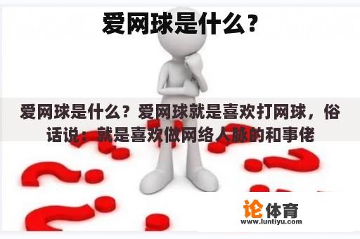 爱网球是什么？