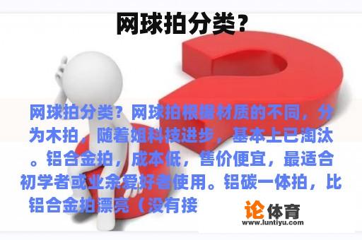 网球拍分类？