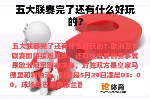 五大联赛完了还有什么好玩的？