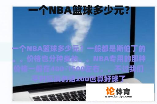 一个NBA篮球多少元？