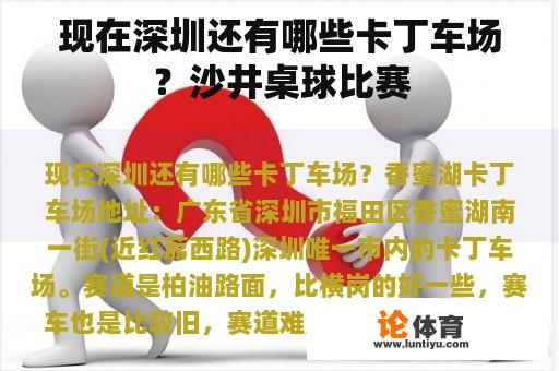 现在深圳还有哪些卡丁车场？沙井桌球比赛