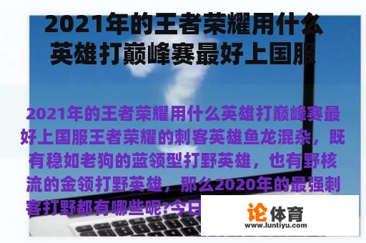 2021年的王者荣耀用什么英雄打巅峰赛最好上国服