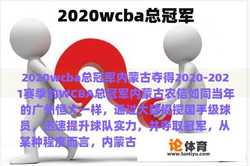 2020wcba总冠军