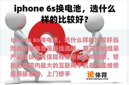 iphone 6s换电池，选什么样的比较好？