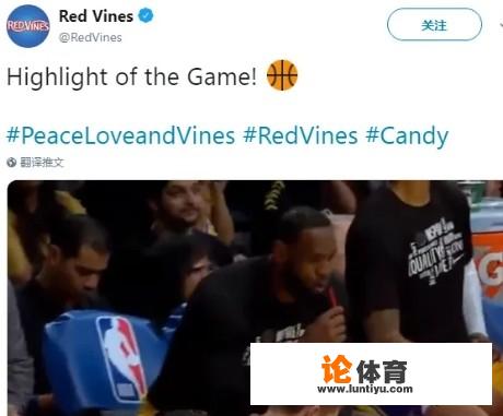 据报道：詹姆斯在场边随便吃个糖，就帮厂家赚了260万美元，NBA历史上谁还有这影响力