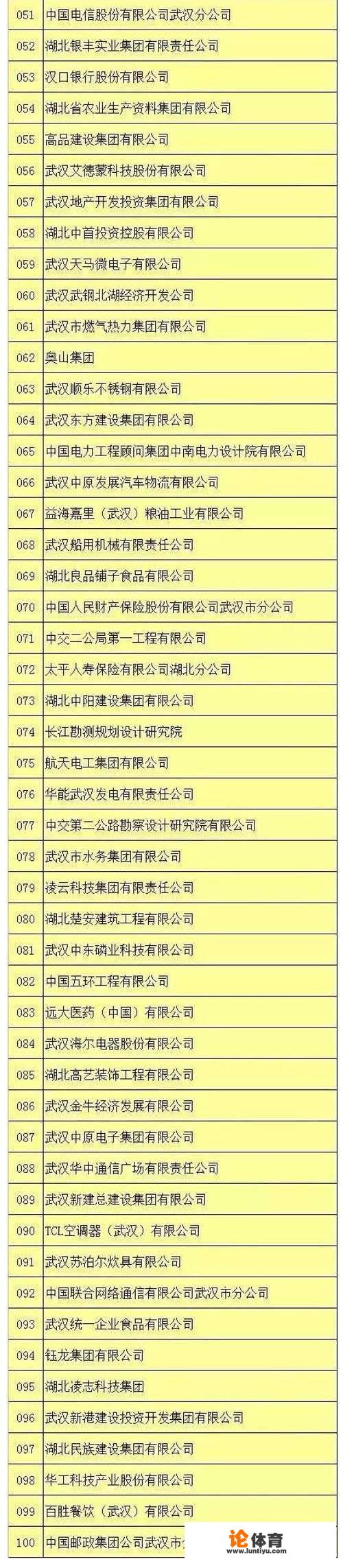 武汉有哪些著名的企业