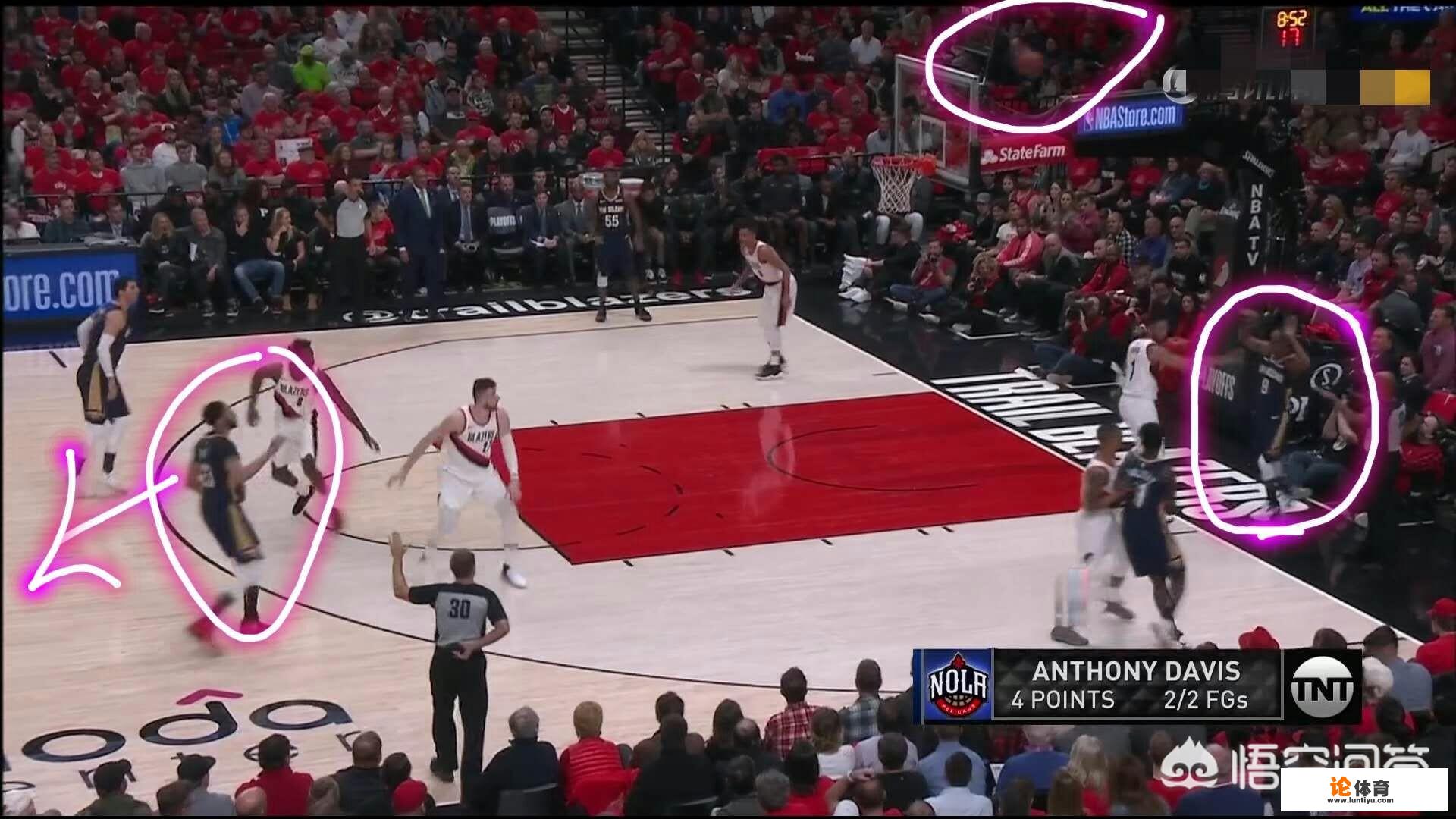 鹈鹕对开拓者G2,隆多发底线球让裁判都懵了,这是什么水平 鹈鹕对开拓者G2,隆多发底线球让裁判都懵了,这是什么水平