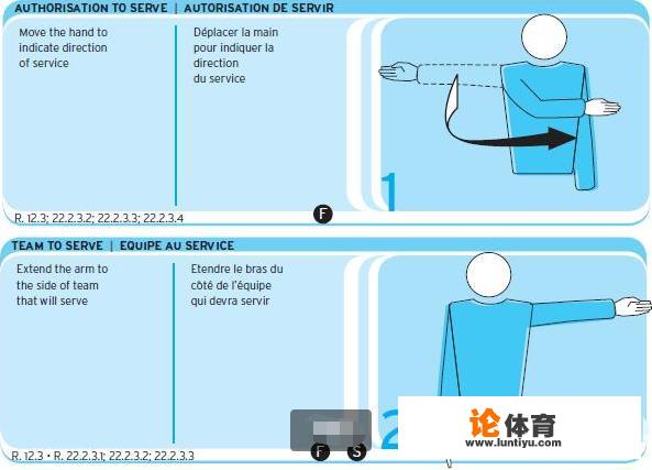 室内排球裁判手势图解