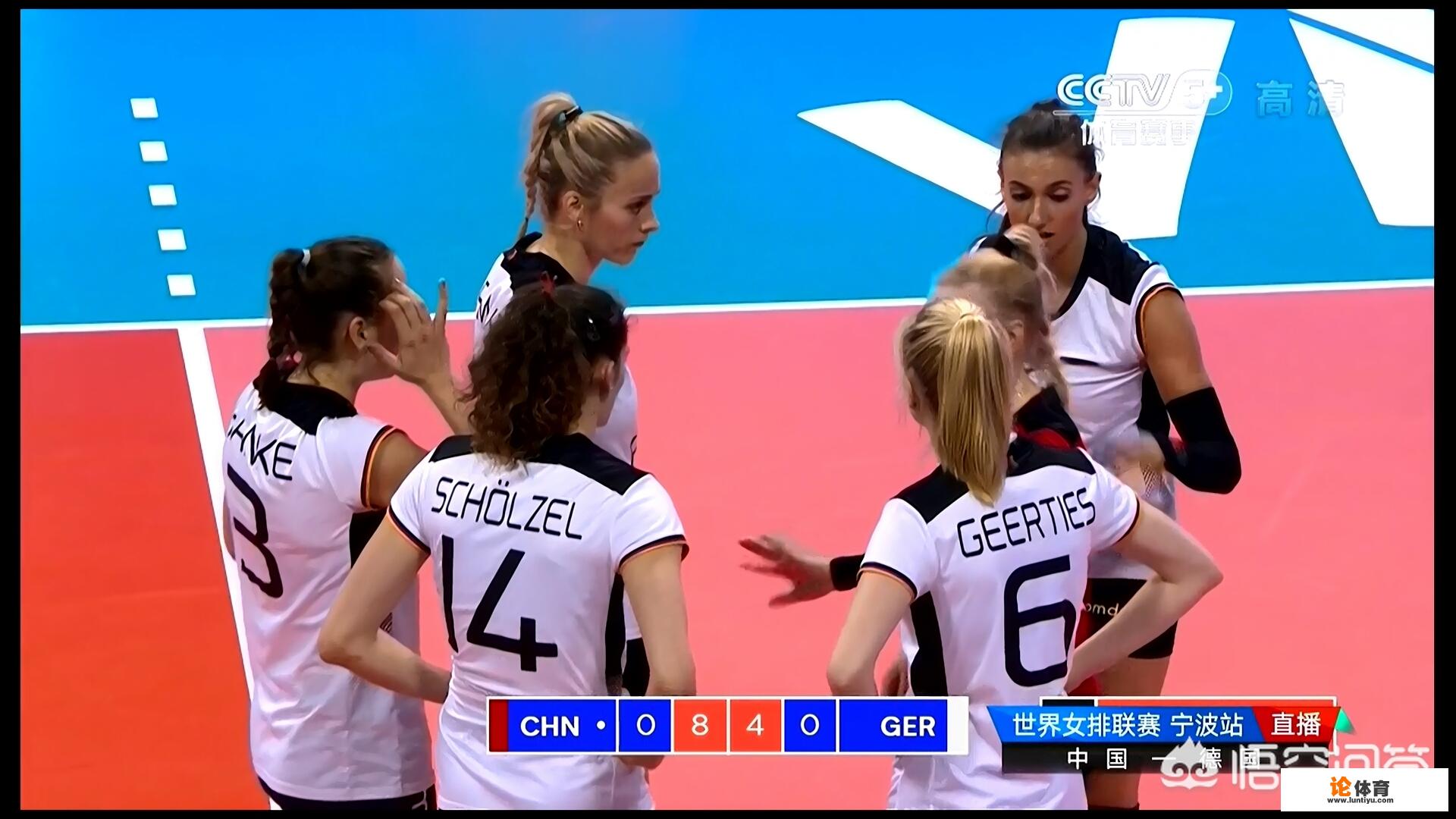 北仑中德女排之战，中国队3:0吊打德国，朱婷丁霞未换衣服，这是实力碾压吗？_2019中国德国排球比赛