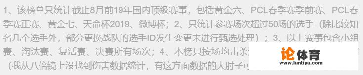 2019PUBG选手击杀榜：林树第1，17兽第8，永远第9，韦神第25，如何看待该榜单？_绝地求生职业击杀比赛