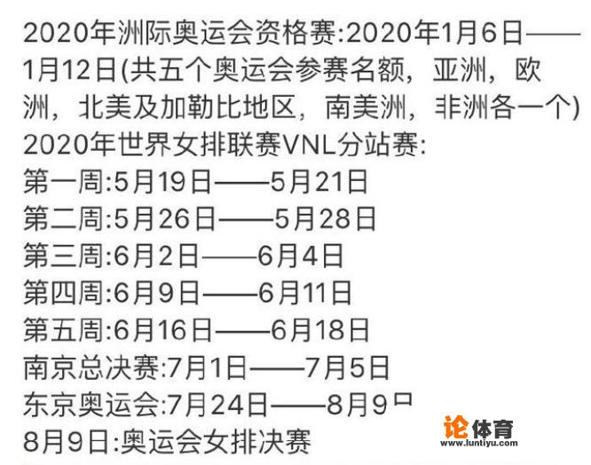 2020年女排赛程安排出炉，世界女排联赛联赛总决赛后不到三周就是奥运会，如何评价