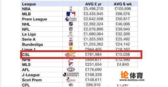 中超俱乐部中本土球员的年薪在世界范围内算高吗？