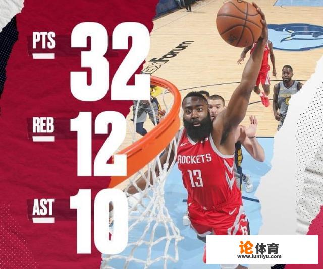 火箭105-97灰熊，哈登32+12+10，卡佩拉26+10，保罗10+10，康利22分，三连胜，如何评价？