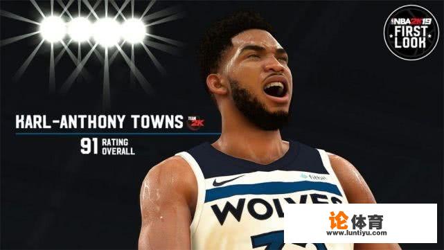 状元郎艾顿NBA2K19能力值高达79，同位置的唐斯当年新秀赛季的能力值是多少？